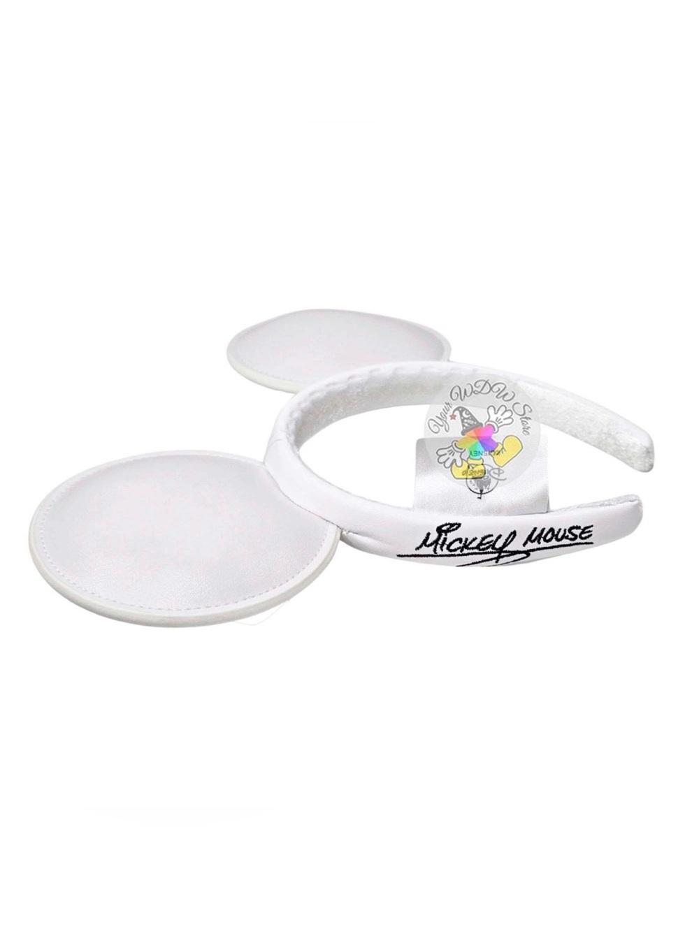 Disney White Mickey Mouse Ear Headband